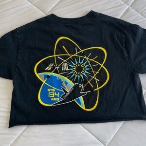 NASA STS-134 Mission Inspired Cropped T-Shirt